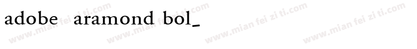 ADOBE GARAMOND BOL字体转换